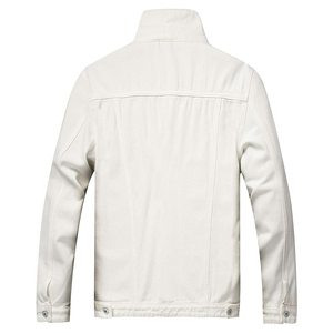 Nuevo diseño personalizado de los hombres chaqueta de mezclilla con capucha de lana forrado de invierno frente de impresión cortavientos con estilo Casual - Product Image 2