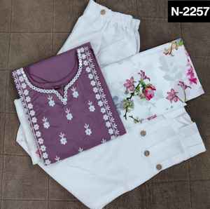 Latest <b>Women</b> Wear Rubi Cotton Kurtis Pent and Crepe Digital Printed Dupatta Plus Available for Ladies Wear Ethnic Wear Dress - Product Image 3