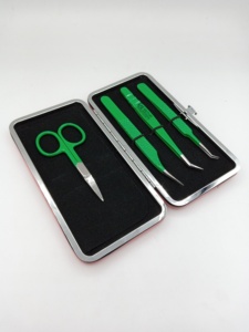 Revestimiento en polvo de apio profesional 45 aislamiento de bota estilo delfín extensión de pestañas pinzas tijera HERRAMIENTA DE BELLEZA DE ACERO INOXIDABLE - Product Image 2