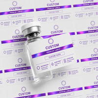 Étiquettes personnalisées pour flacons cosmétiques de sérum et d'essence 3ml 5ml 10ml, autocollantes en PET imperméables sur rouleau, fabriquées sur mesure