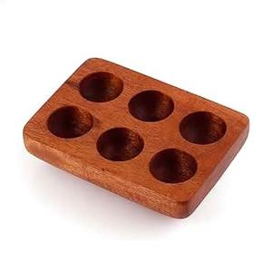 Porte-oeufs en bois écologique ustensiles de cuisine comptoir plateau de stockage d'oeufs en bois d'acacia supports d'oeufs bruns faits à la main - Product Image 5