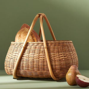 Panier tissé pour pique-nique camping rotin quantité en vrac paniers de pique-nique tailles personnalisées marque privée accepter - Product Image 4