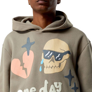 Pull à capuche poids lourd haute qualité coton polaire blanded pull à capuche personnalisé bouffée impression à capuche - Product Image 6