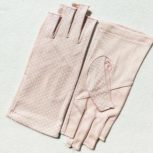 Gants de conduite pour femmes, fins, en coton, à pois, sans doigts, antidérapants, respirants, protection solaire, pour l'hiver - Product Image 2