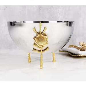 Exclusive Metal Serving Bowl <b>Dinnerware</b> Set for Modern Home Kitchen Dining - Product Image 6