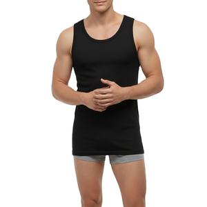 Camiseta musculosa sin mangas de algodón 100% personalizada al por mayor para hombres con producción OEM con su logotipo y marca OEM personalizados - Product Image 2