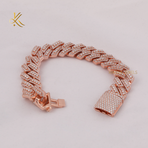 Pulsera Cubana Estilo Hip Hop, Chapada en Oro o Plata, Estilo 10K 14K, Aspecto Helado, Joyería de Moda, Regalo - Product Image 6