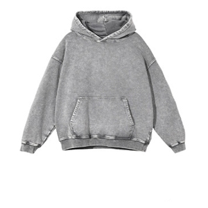 Pull à capuche imprimé pierre acide vintage surdimensionné pour hommes automne hiver - Product Image 5