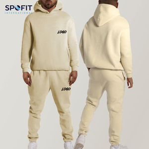 ชุดวอร์มสำหรับผู้ชายชุดวอร์มผ้าคอตตอนผ้าฟลีซ100% โลโก้ได้ตามต้องการชุดวอร์ม450 - Product Image 5