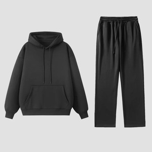 Conjunto de ropa deportiva informal para mujer, Sudadera con capucha y pantalones de algodón 100% transpirables, jersey de Color sólido de talla grande para invierno - Product Image 3