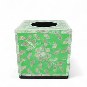 Caja de Pañuelos de Nácar Hecha a Mano, Clásica, con Incrustaciones de Concha de Vietnam, Decoración para el Hogar, Interiores Sofisticados - Product Image 3