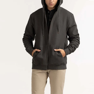 Sudadera con Capucha y Cremallera para Hombre, Diseño de Logotipo Personalizado, Nueva, de la Mejor Calidad, 100% Algodón, Temporada de Invierno, Tinte Liso, Transpirable, de Secado Rápido - Product Image 5