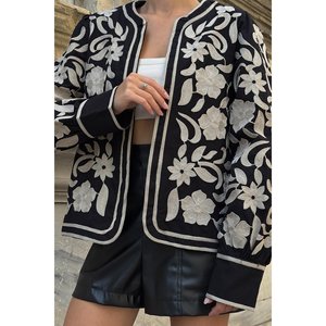Giacca in pizzo ricamato floreale da donna - Product Image 6
