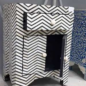 Cajones con incrustaciones de hueso de diseño antiguo de estilo moderno y mesita de noche para el hogar, muebles, dormitorio, sala de estar, Hotel, apartamento, Villa, granja - Product Image 1