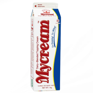 Crema de cobertura no láctea de alta calidad al por mayor OEM HALAL Mycream White Non-Dairy Topping Creamer 1KG Snacks Panadería Buen precio - Product Image 1