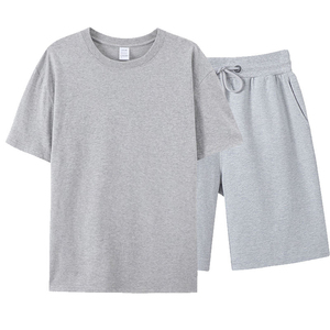 Conjunto corto sostenible para hombre, moda de verano, pretina elástica de manga corta, tela personalizada, conjunto corto de alta calidad, ropa de calle - Product Image 6