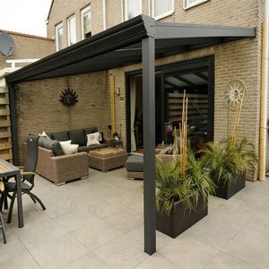 Toit de <span class=keywords><strong>terrasse</strong></span> en verre moderne de style allemand approuvé CE, couverture de patio extérieur en aluminium, véranda de jardin avec panneau en polycarbonate - Product Image 1