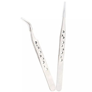 Pinces à épiler en or rose de haute qualité personnalisées, applicateurs de cils, marque privée, acier inoxydable durable, antistatique, beauté - Product Image 5