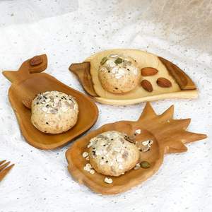 Plato de Servir de Madera de Teca con Forma de Hoja Natural Vintage |   Platos de Madera para Servir Comida |   ARTESANÍAS DE INDIA SHINE, Tamaño Personalizable - Product Image 6