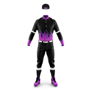 Uniforme de Béisbol Sublimado Personalizado OEM, Uniforme de Béisbol Juvenil con Cuello Redondo, Conjunto de Uniforme de Béisbol - Product Image 3
