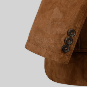 Dernière mode 2026, vente chaude, manteau en cuir suédé pour homme, laine, hiver, couleur personnalisée, haute qualité, respirant, écologique, décontracté - Product Image 4