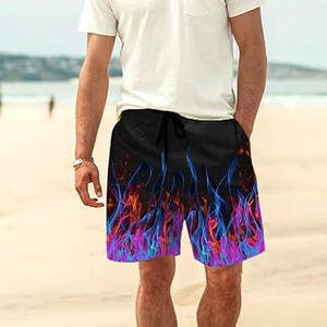 Short de plage à séchage rapide personnalisé pour hommes 100% maillot de bain en coton avec impression par sublimation vêtements de plage - Product Image 4
