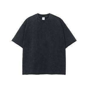 Streetwear 100% Cotton High Quality Vintage <b>Drop</b> Shoulder Heavyweight T-Shirt Logo Custom Distressed T-Shirt <b>Acid</b> Wash T-Shirt - Product Image 2