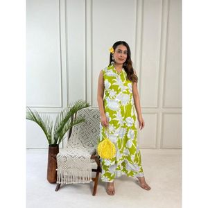 Trendy Rayon A Line Cordset Sleeveless <b>Kurti</b> For Traditional Ethnic Wear for Womens Wedding Festive & Party Occasions - Product Image 1