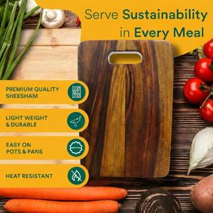 Planche à découper en bois artisanale, surface de coupe lisse, idéale pour les légumes, les fruits et le pain, vente en gros en provenance d'Inde - Product Image 4