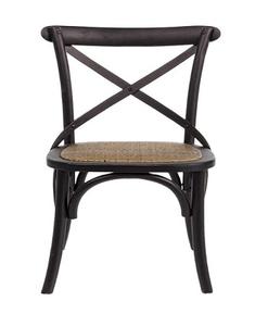 Chaise commerciale en rotin de style européen classique en bois massif avec chaise de restaurant de salle à manger sédentaire confortable - Product Image 1