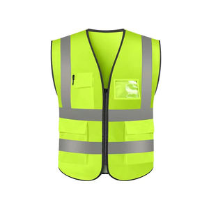 Chalecos de Seguridad Reflectantes Fluorescentes de Poliéster de Alta Visibilidad, Uniformes de Seguridad Personalizables, Chalecos de Construcción - Product Image 2