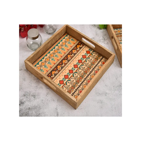 Bandejas impresas de madera de tamaño personalizado, producto de cocina más vendido, bandeja de madera tallada a mano, aspecto de diseñador, artesanía natural - Product Image 2