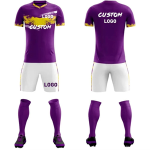 Vente en gros d'uniformes de football pour adultes sur mesure, manches courtes, 100% polyester, légers, respirants, ensemble d'équipe, Sialkot, Pakistan - Product Image 5