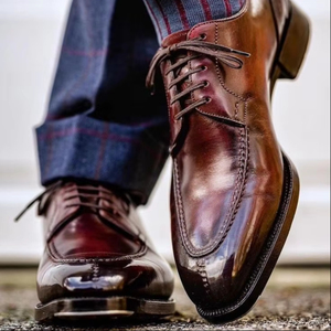 Chaussures Derby pour hommes de haute qualité confortable en cuir formel souple avec semelle intérieure en cuir naturel véritable respirant et tendance - Product Image 1