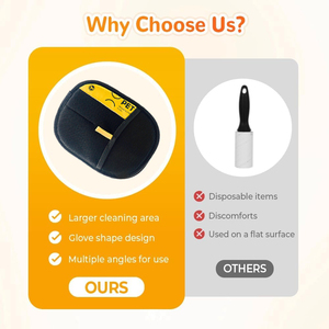 Fabricants Qbellpet vendant des gants d'épilation pour animaux de compagnie pour chats et chiens gants de toilettage électrostatiques efficaces et réutilisables pour chats - Product Image 2