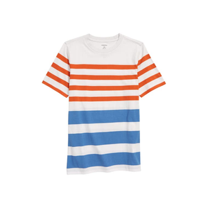 T-Shirt Casual Nordstrom per Bambini, Grigio con Strisce, Tessuto Jersey, Taglia L, Polo per Ragazzi - Product Image 1