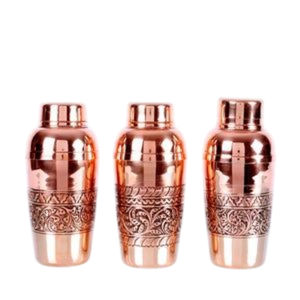 Vintage Pure Copper Hammered <b>Water</b> <b>Bottle</b> Handmade Leak-Proof High <b>Neck</b> Design For Health Hydration Eco-Friendly Metal Drinkware - Product Image 3