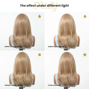 Isolde-DWY 18-Inch Glueless Lace Front Synthetic <b>Wig</b> High Quality Heat Resistant Fiber 32 Inches Stretched Layered Transparent - Product Image 6