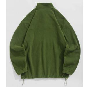 Jersey de media cremallera con cuello levantado y logotipo personalizado, jersey de poliéster/algodón de gran tamaño para hombre, sudaderas con capucha para la venta en línea - Product Image 2