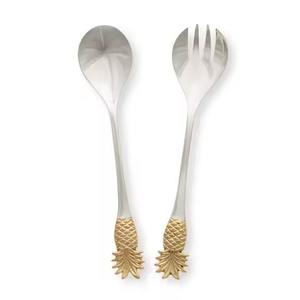 Ensemble de serveurs à salade avec base en bois et poignée en résine de couleur personnalisée, écologique, passe au lave-vaisselle, outils de service pour la vaisselle - Product Image 6