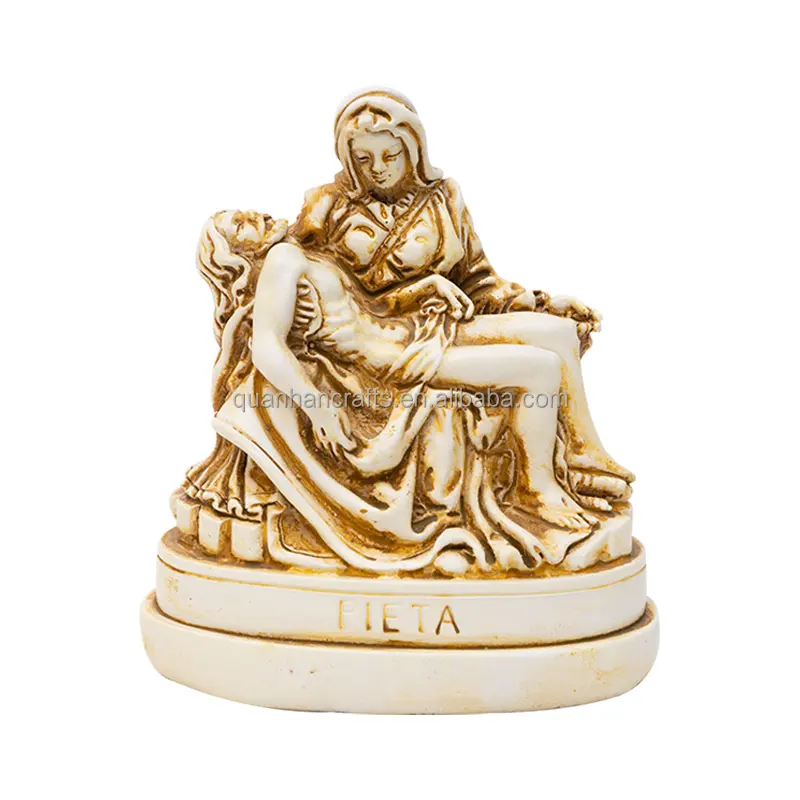 Presente personalizado lembrança resina Pieta Jesus Maria estatueta Michelangelo católicos religiosos estátuas