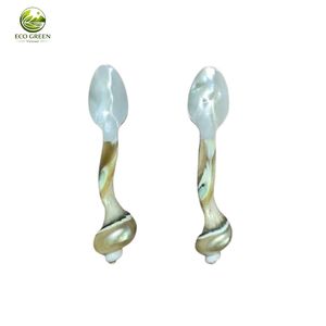 Juego de Cuchara y Tenedor de Concha de Nácar Hechos a Mano, Forma Natural, Vajilla de Primera Calidad, Precio Competitivo, Venta al Por Mayor OEM - Product Image 2