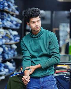 Camiseta de algodón 100% para hombre, algodón de bambú de 300gsm, Color sólido, cuello redondo, transpirable ambiental y antibacteriano, algodón 100% - Product Image 6