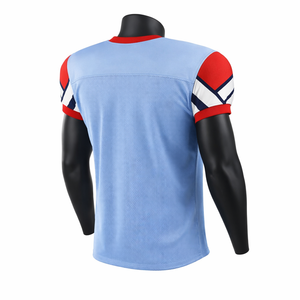 Maillot de football américain fabriqué en usine, design personnalisé à blocs de couleurs, vêtement d'équipe léger - Product Image 6