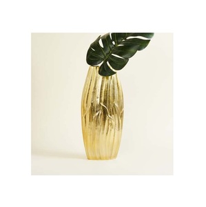 Florero de Metal con temática dorada, productos de Interior para el hogar, macetero decorativo para decoración de boda, precio al por mayor - Product Image 1