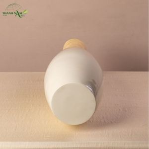 Elegante Jarrón de Mesa de Bambú Enrollado Estilo Art Deco con Acabado de Doble Tono, Ecológico y Duradero - Product Image 3