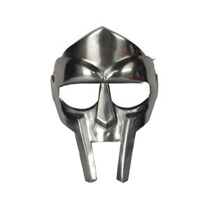 Masque de casque de gladiateur romain attrayant pour Halloween |   Style Viking médiéval avec des sangles en cuir |   Armure de fête cosplay abordable - Product Image 1