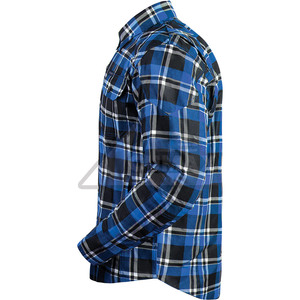 Chemises de travail en coton à manches longues OEM Chemise en flanelle personnalisée pour hommes Chemise décontractée à carreaux chaude - Product Image 2