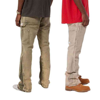 Pantalones Vaqueros Anchos de Invierno Personalizables 2025, Estilo Vintage, Corte Bootcut, 100% Algodón, Ligeros, para Hombre, ODM