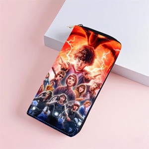 Portefeuille long en cuir PU pour homme et femme, à fermeture éclair, avec plusieurs emplacements pour cartes, série télévisée américaine Stranger Things, best-seller - Product Image 4